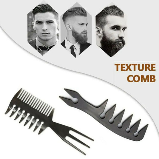 Beard Template Right Angle Comb  Men's Retro Back And Head Styling Artifact  Texture Comb  Double Sided Comb Insertion