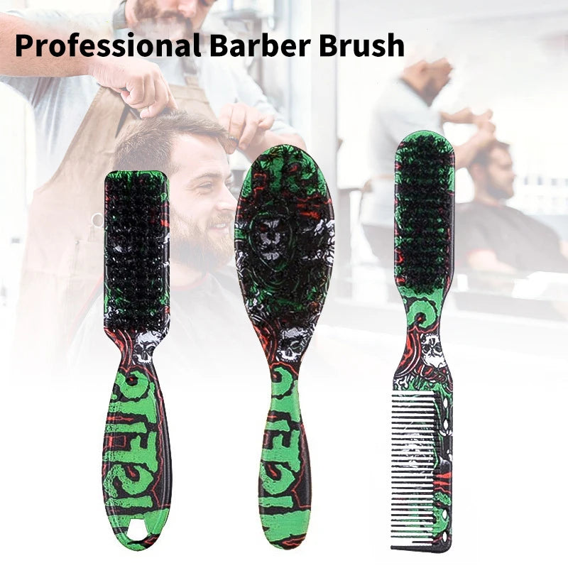 Double-sided Professional Barber Neck Brush Comb Shaving Beard Salon Carving Duster Cleaning Brush Hair Cutting Comb