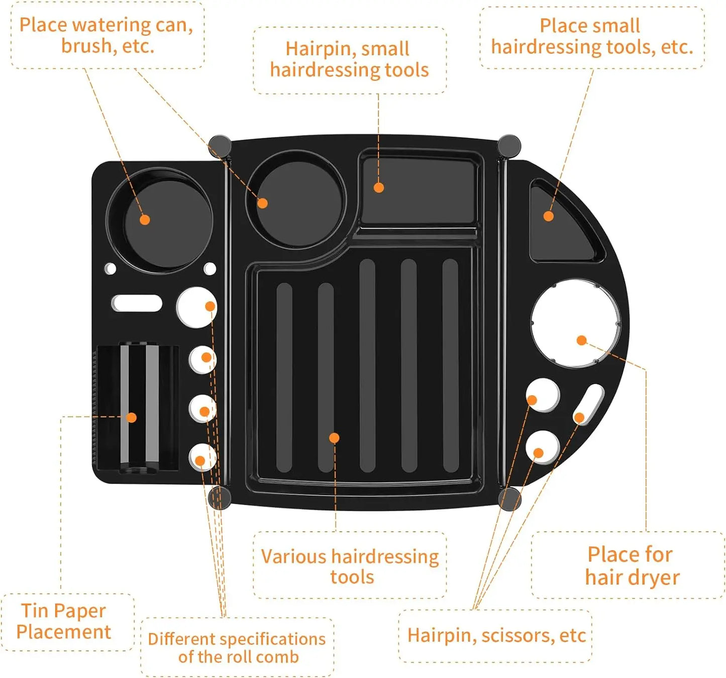 Barbershop Rolling Cart Hairdressing Tool Storage Trolley Cabinet New Beauty Salon Large Capacity Moveable Station Barber