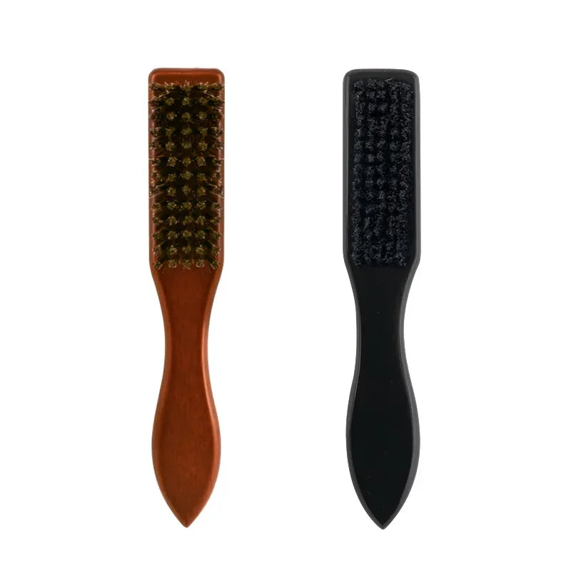 1pc Cleaning Brush Hairdressing Beard Brush Wood Handle  Anti Static Barber Hair Styling Comb Shaving Tools For Men