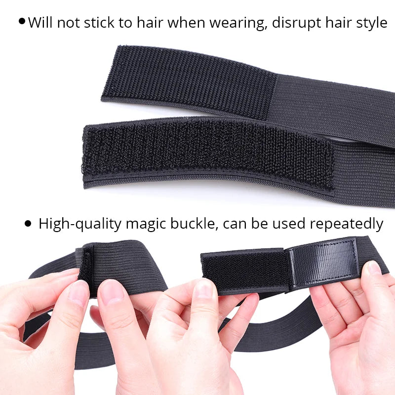 1Pcs Melt Band For Lace Frontal Black Edge Adjustable Elastic Band For Making Wig Caps 60Cm Wig Headband Lace Band For Hair 3Cm