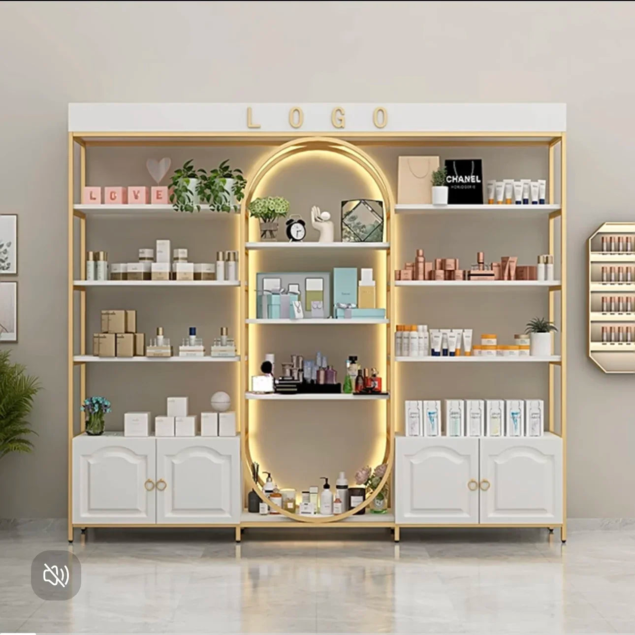 Shelf Cosmetic Gondola Shelf Cosmetic Store Shelf