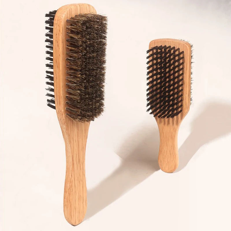 Men's Double-sided Beard Styling Brush Multifunctional Household Beard Grooming Hair Scrubbing Brush Hairdressing Tools