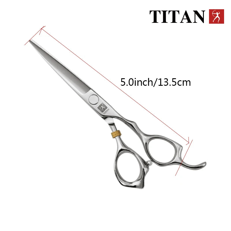 TITAN  Professional barber tools hair scissor Cutting thinning hairdressing shear 5.0/5.5/6.0/6.5inch Japan 440C steel