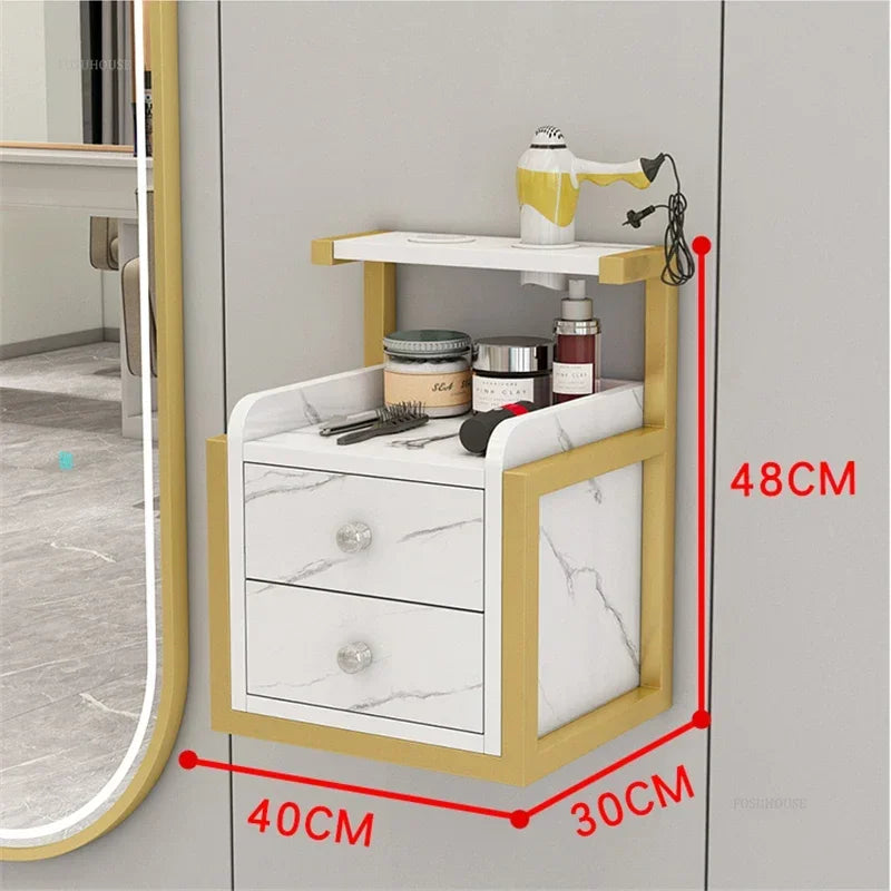 Hairdressing Beauty Salon Tool Cart Barber Shop Suspension Salon Trolleys Auxiliary Wall-mounted Tool Cabinet Salon Furniture