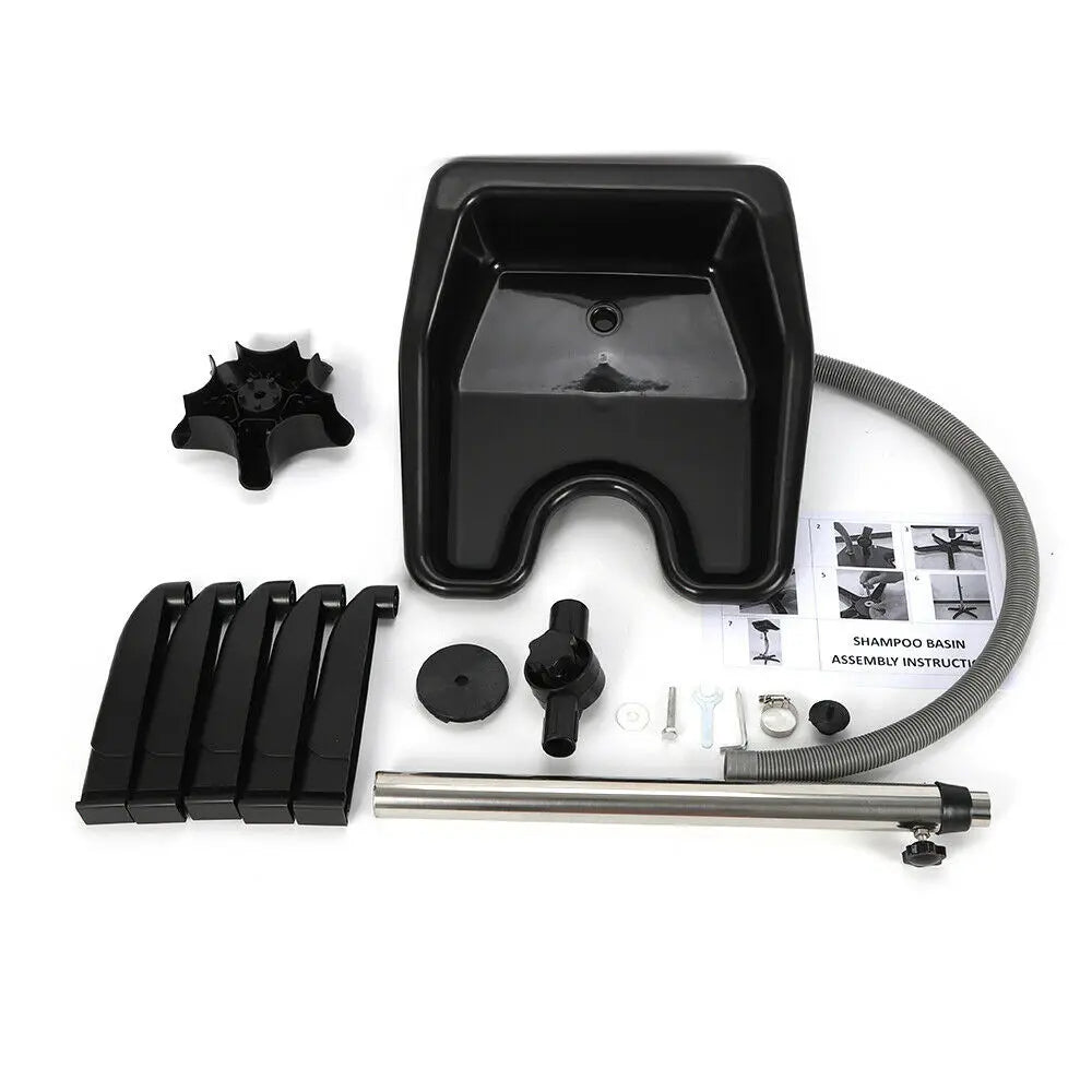 Portable Shampoo Bowl Deep Basin Height Adjustable Salon Hair Wash Tub Sink Portable Mobile Hairdressing Back Wash Shampoo Basin