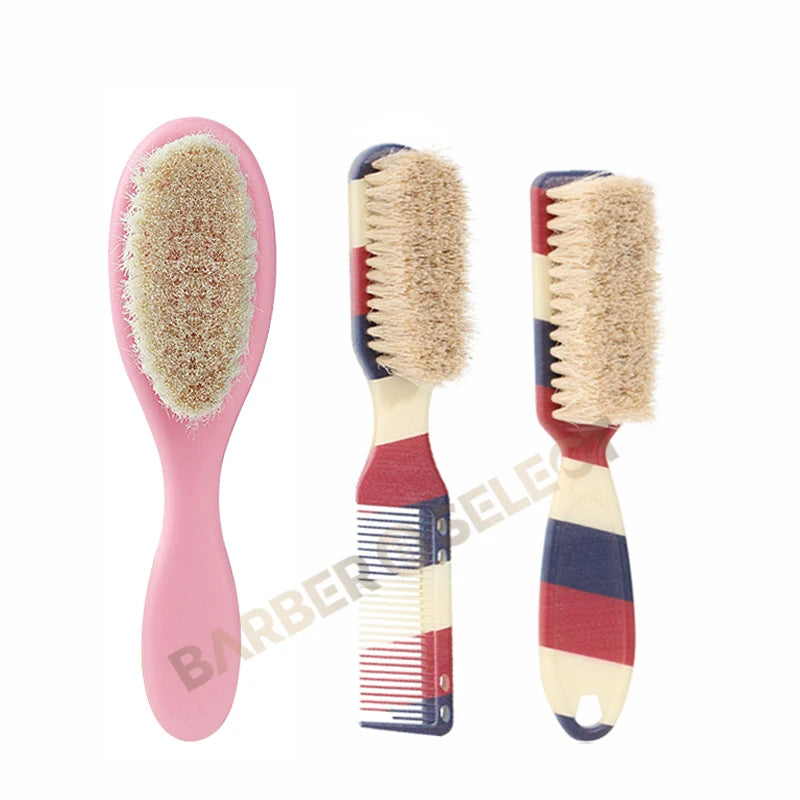 New Professional Barber Shaving Beard Brush Removal Neck Dusting Horse Hair Brushes Face Mustache Salon Cleaning Styling Tools