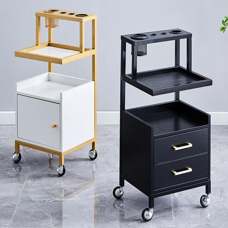 Hair Tool Salon Trolley Utility Makeup Barber Rolling Salon Trolley Medical Cleaning Carrito Auxiliar Salon Furniture BL50SF