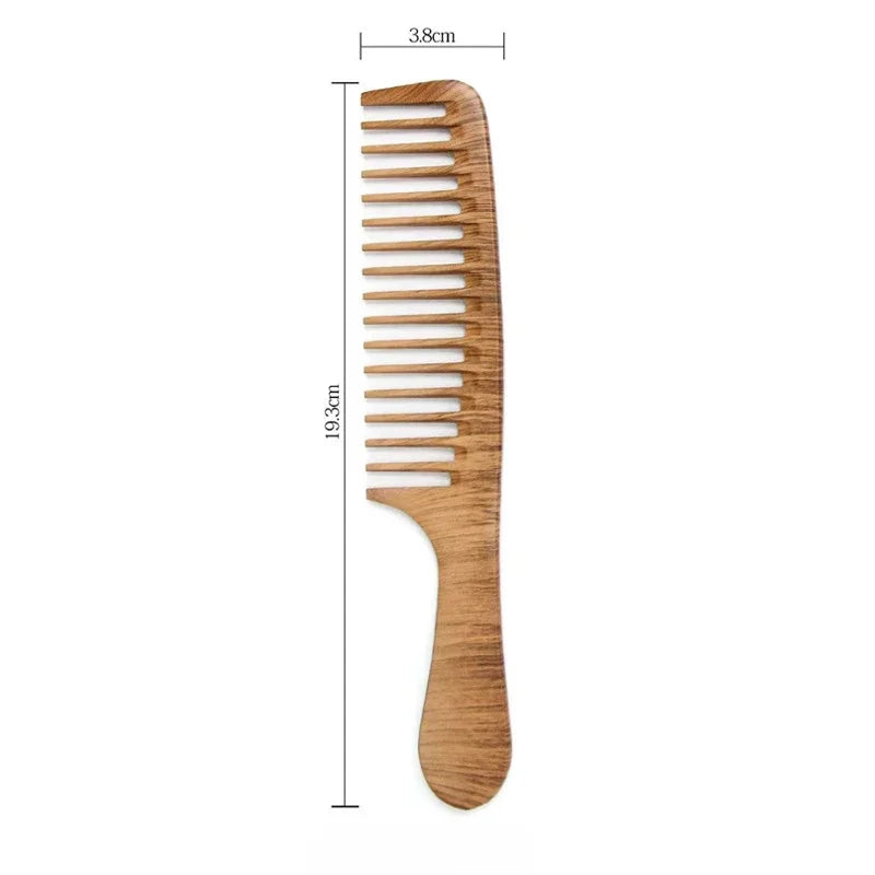 Natural Pear Blossom Bamboo Wood Comb Anti Tangling Static