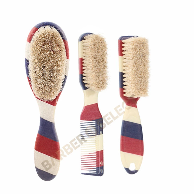 New Professional Barber Shaving Beard Brush Removal Neck Dusting Horse Hair Brushes Face Mustache Salon Cleaning Styling Tools
