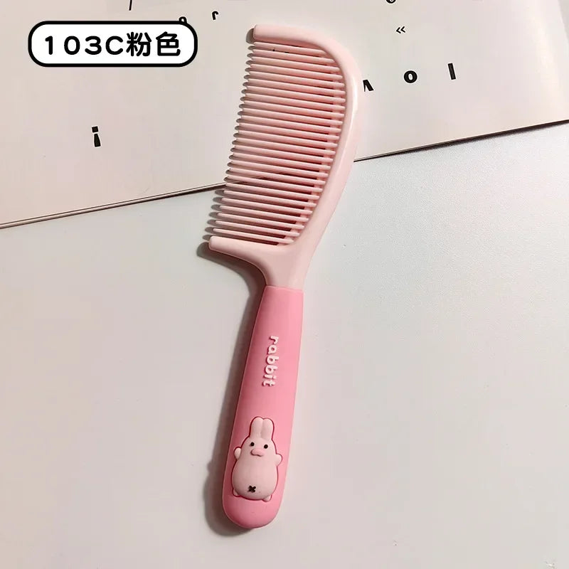 Cartoon Animal Straight Hair Comb for Kids Kawii Silicone Plastic Comb Soft Handle