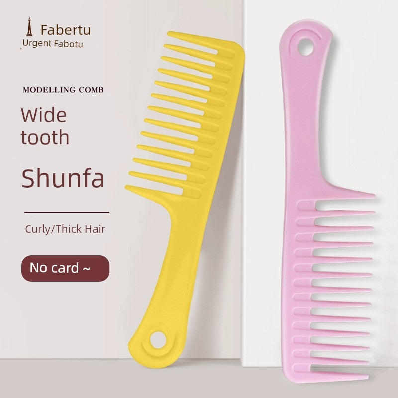 Large Tooth Comb for Women Only Wide-Tooth Comb Curly Long Hair Shunfa Curly Hair Perm Big Comb Hair Household Comb