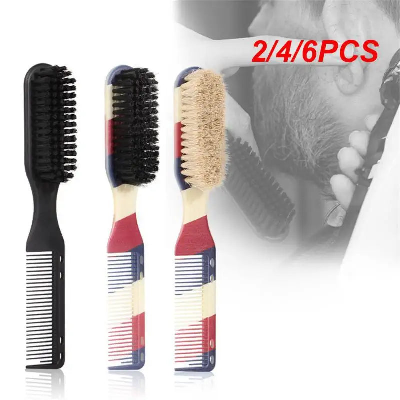 2/4/6PCS Styling Comb Smooth Two-in-one Hair Comb Hair Care First Tooth Design Beard Brush Easy Brush Hair Dye Brush Nylon Comb