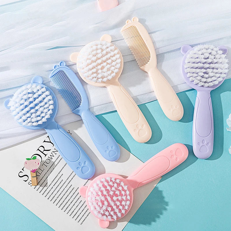 Baby Comb Hair Removal Brush Newborn Boys and Girls Baby Shampoo Soft Brush Suitable for 0-3 Years Old Babies