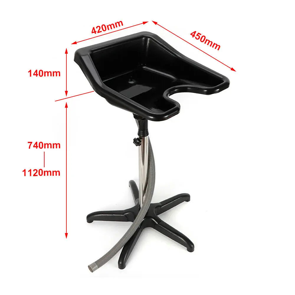 Portable Shampoo Bowl Deep Basin Height Adjustable Salon Hair Wash Tub Sink Portable Mobile Hairdressing Back Wash Shampoo Basin