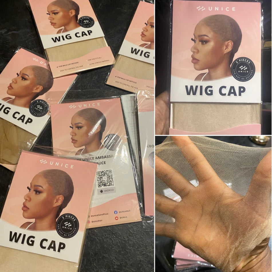 UNice 2Pieces Wig Caps Invisible HD Wig Cap Super Soft and Breathable UNICE Innovation Series