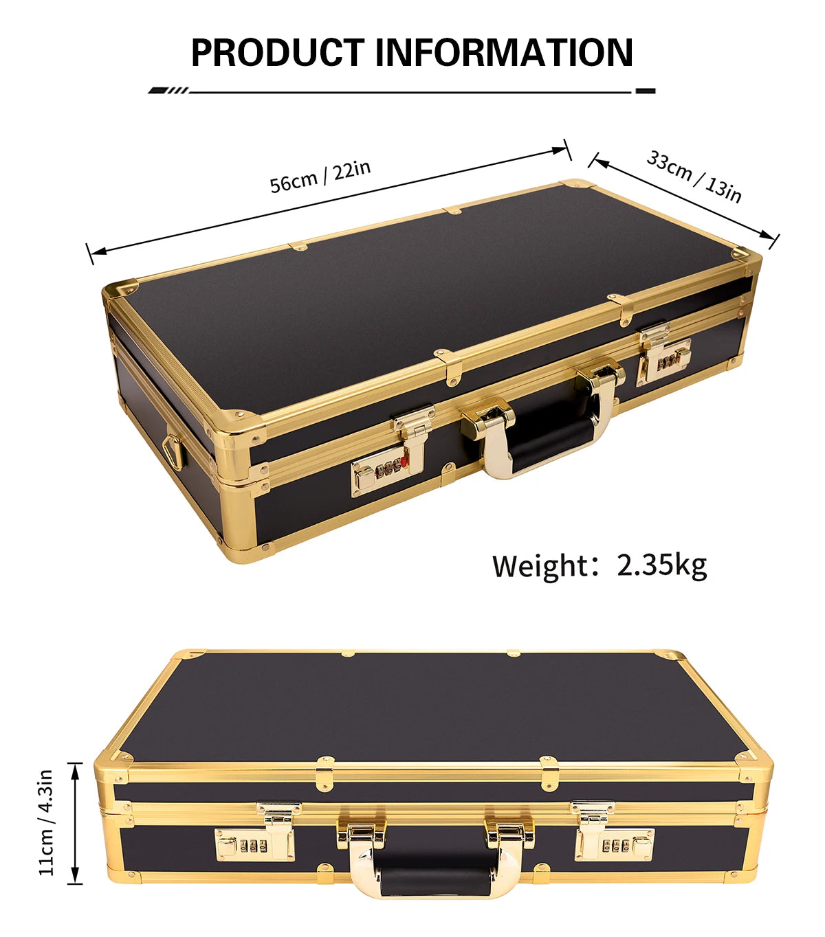 Barbertop Professional Gold Aluminum Suitcase Barber Tool Salon Hairdressing Accessories Atorage Case Carrying Travel Box