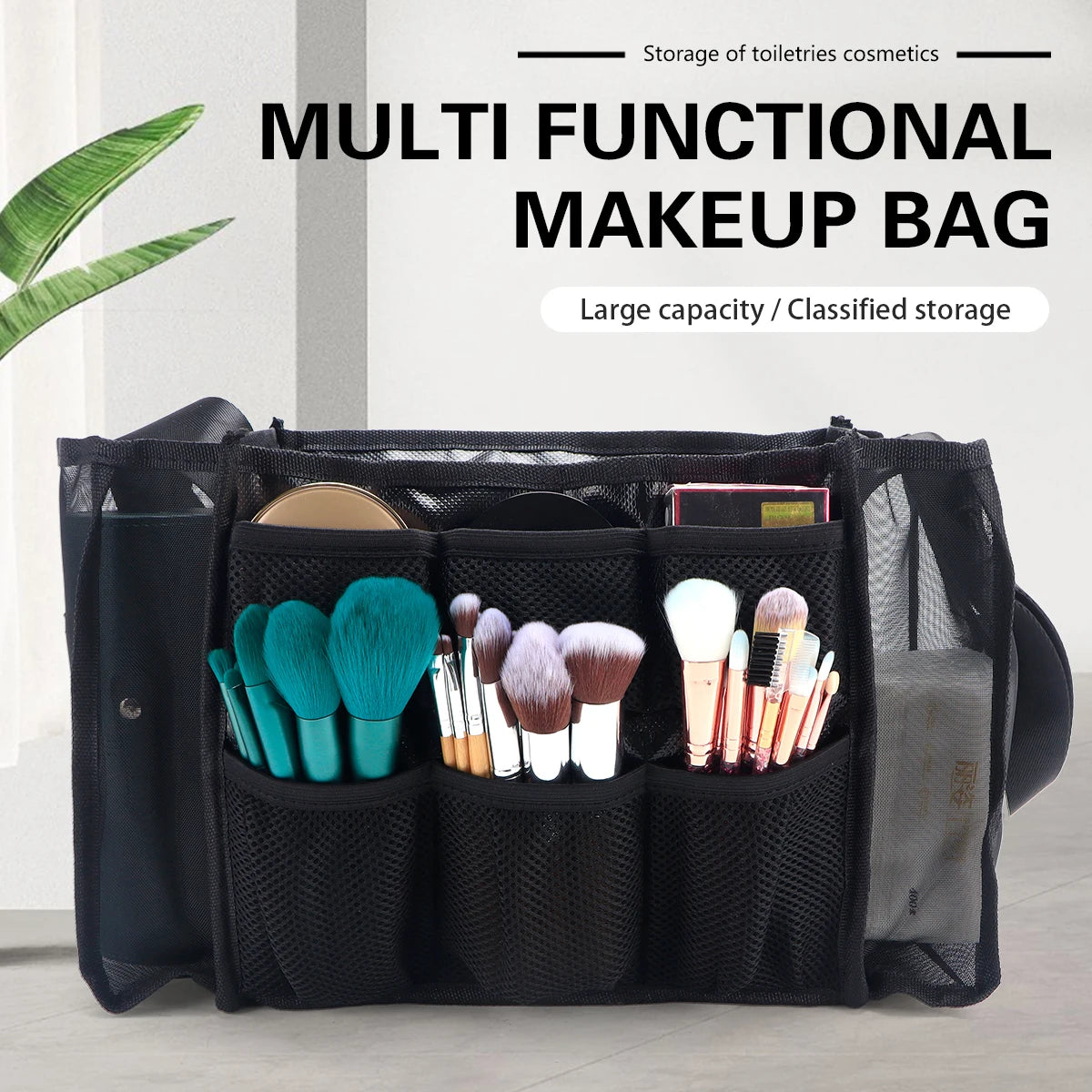 Large Capacity Makeup Brushes Bag Multi-function Cosmetic Handbag Professinal Salon Barber Scissors Portable Storage Bags Tool