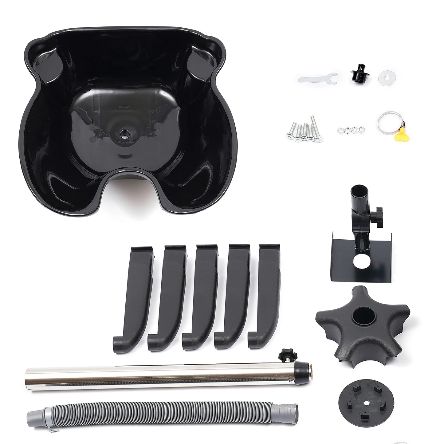 Portable Shampoo Bowl Deep Basin Height Adjustable Salon Hair Wash Tub Sink Portable Mobile Hairdressing Back Wash Shampoo Basin