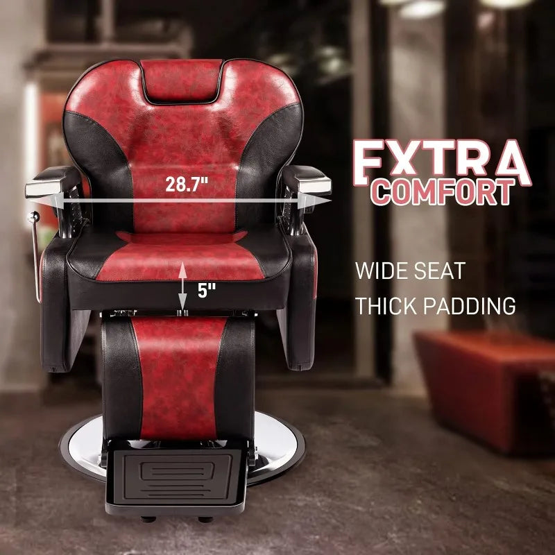 All Purpose Hydraulic Barber Chair Recline 360 Degree Swivel Height Adjustable Heavy Duty Hairdresser Chair Beauty Salon Spa