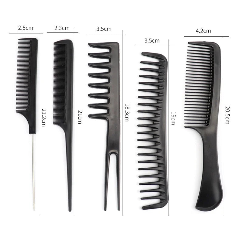 10Pcs Haircut Comb Set Hairdressing Styling Comb Barber Training Tail Comb Salon Studio Haircut Combs Haircare Styling Tool Set