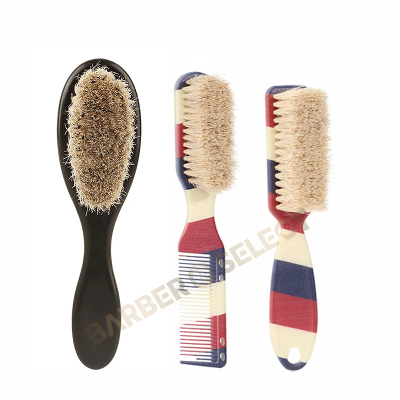 New Professional Barber Shaving Beard Brush Removal Neck Dusting Horse Hair Brushes Face Mustache Salon Cleaning Styling Tools