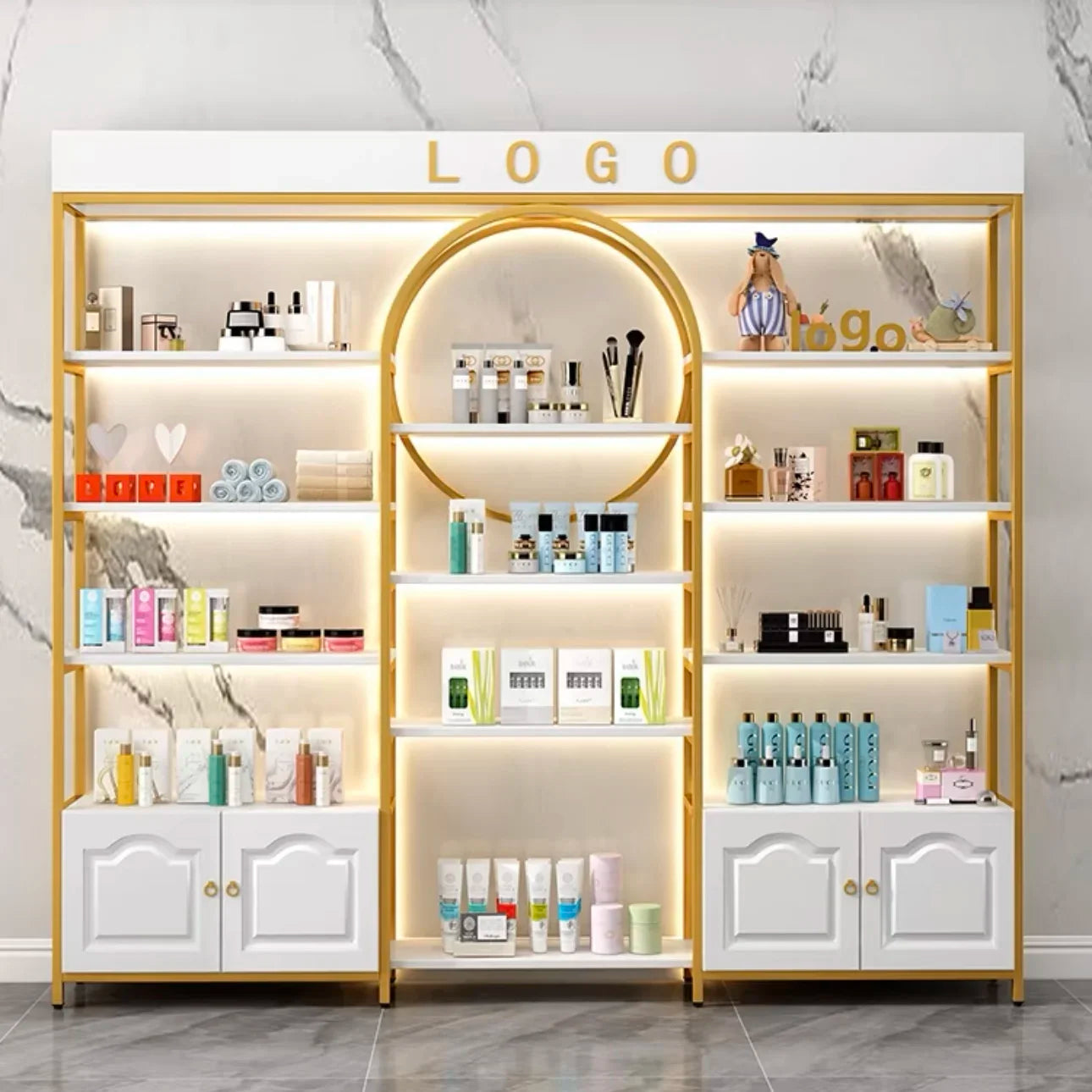 Shelf Cosmetic Gondola Shelf Cosmetic Store Shelf