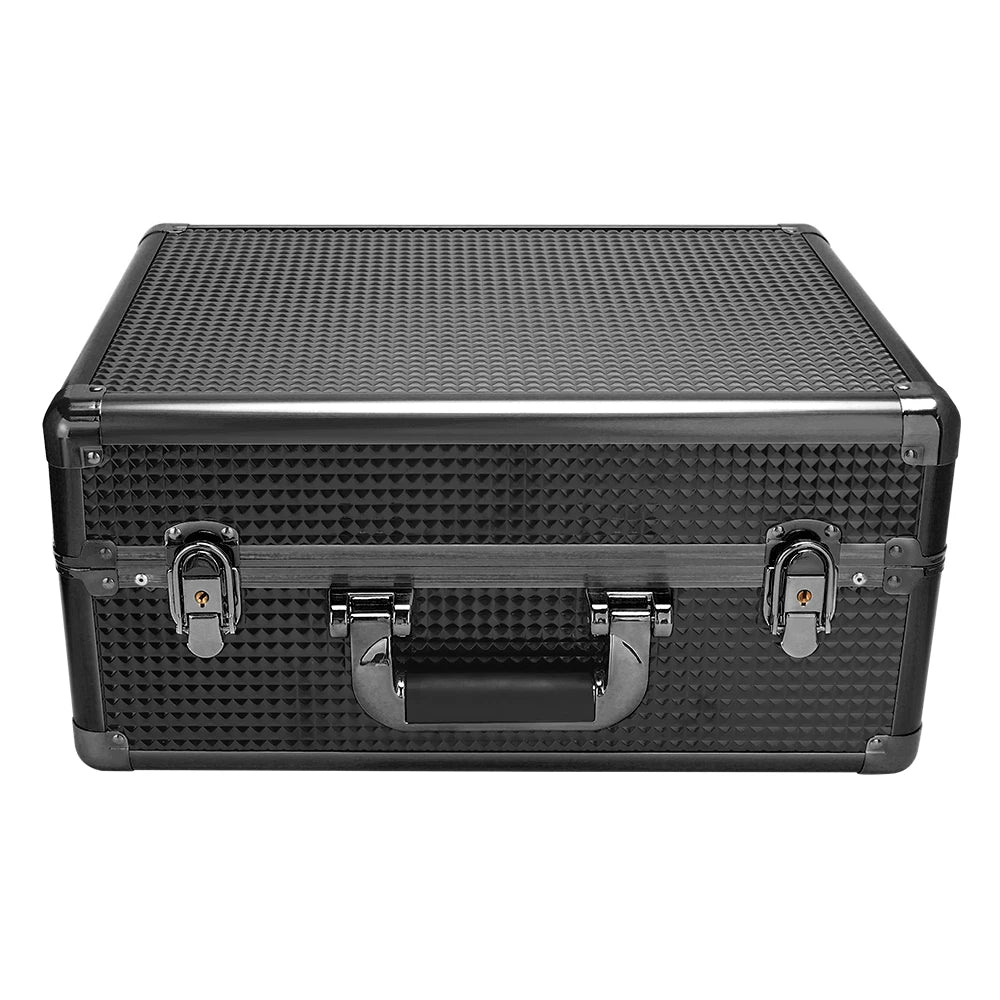 Black Barber Hairdressing Tool Case Hair Stylist Clipper Scissors Comb Storage Box Carrying Barbershop Suitcase