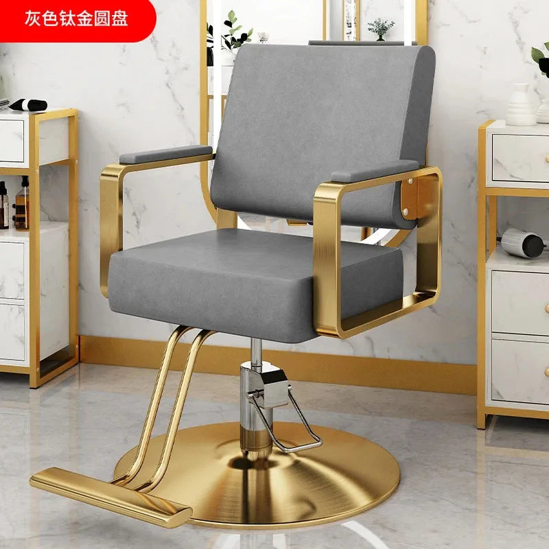 Simple Hair Salon Barber Chairs Light Luxury Salon Furniture for Beauty Salon Chair Lift Swivel Chair Special Hairdressing Chair