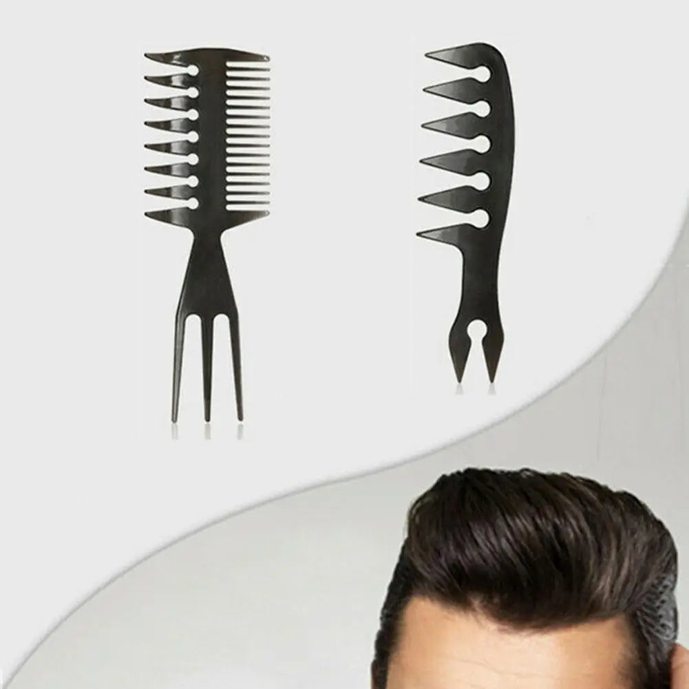 Beard Template Right Angle Comb  Men's Retro Back And Head Styling Artifact  Texture Comb  Double Sided Comb Insertion