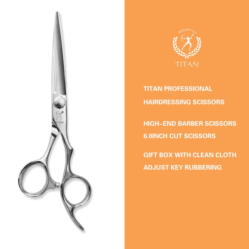 TITAN hair scissors cut hair shears cutting hairdressing  JAPAN ATS314 steel, hand made sharp scissors