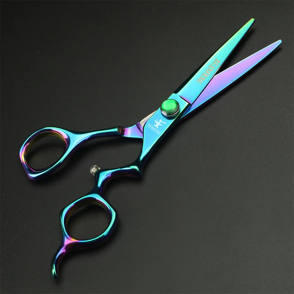 Aurora professional barber scissors 6 inch Japanese 440C steel hair scissors Cutting and thinning scissors