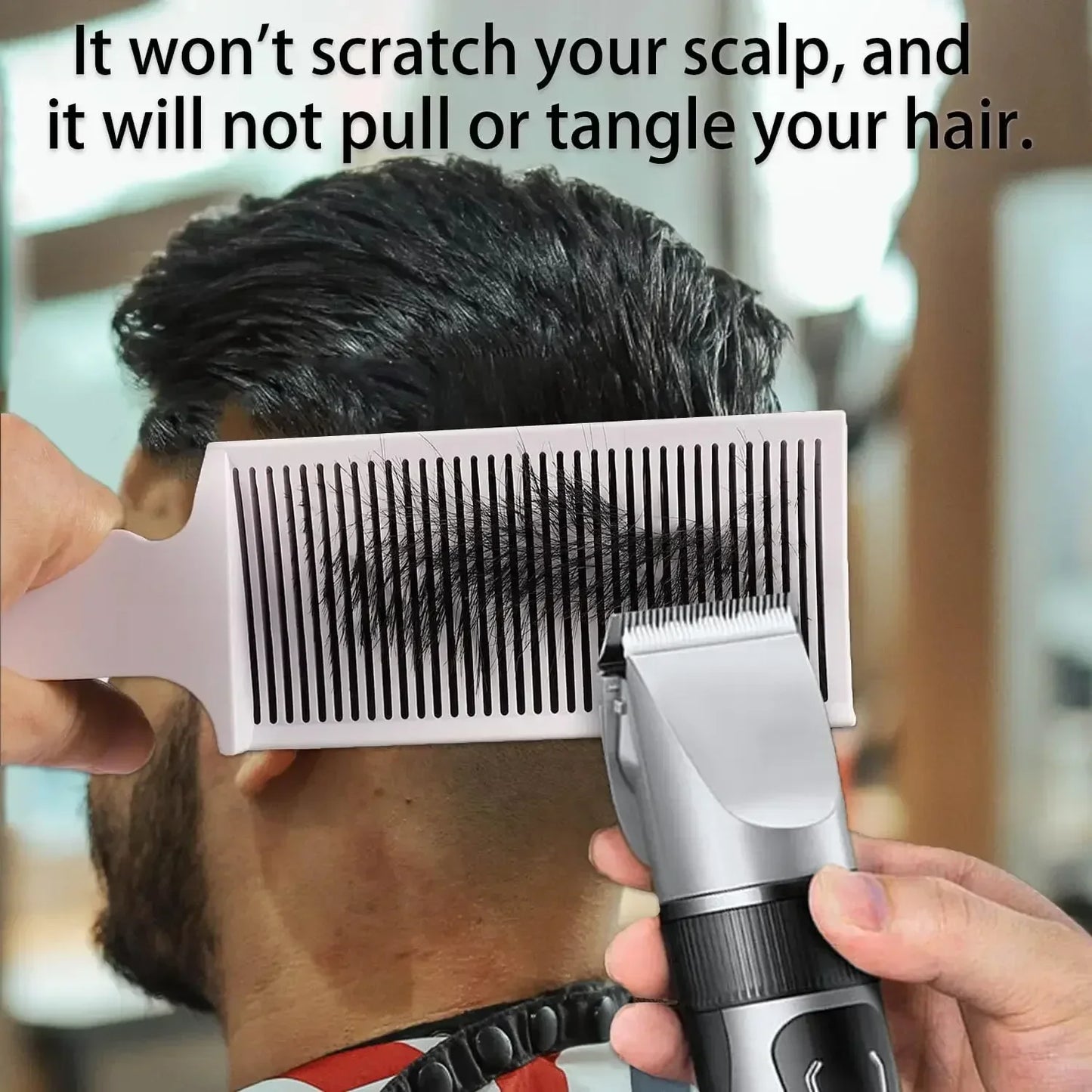 Barber Fading Comb Clipper Blending Flat Top Hair Cutting Fade Comb Stying Comb For Men Heat Resistant Fade Brush Salon