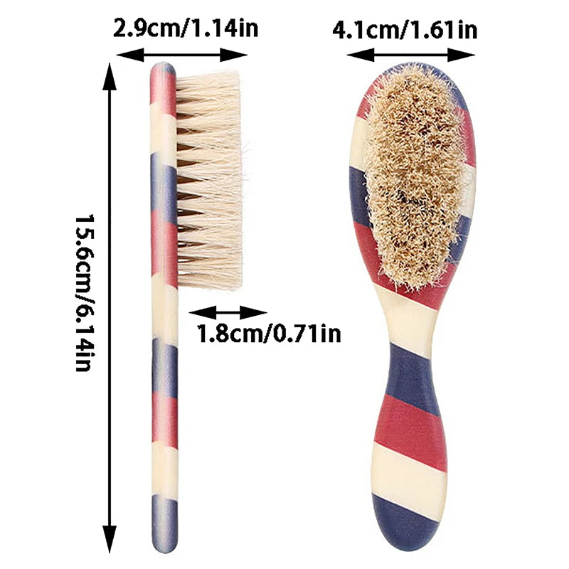 1Pcs Professional Barber Shaving Beard Brush Hair Removal Neck Duster Brushes Horse Hair Salon Face Mustache Clean Shaving Tool