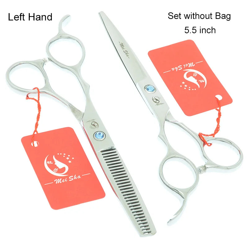 Meisha 5.5/6 inch Left Hand Professional Hairdressing Scissors Japan Steel Barber Shears Hair Cutting Thinning Scissors A0045A