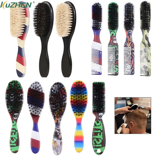 1Pcs Professional Barber Shaving Beard Brush Hair Removal Neck Duster Brushes Horse Hair Salon Face Mustache Clean Shaving Tool