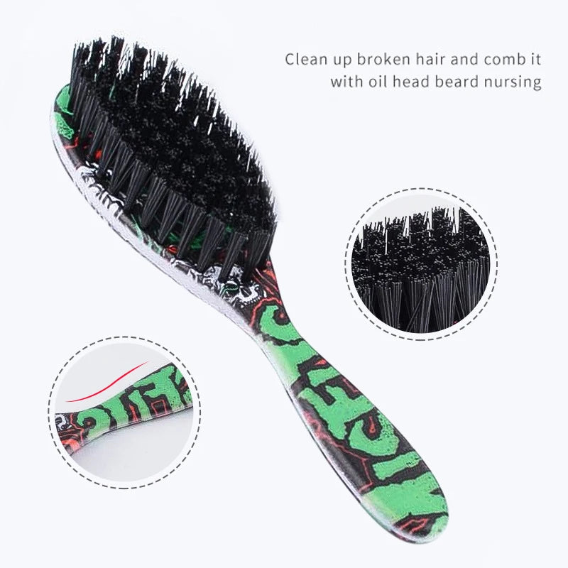 Double-sided Professional Barber Neck Brush Comb Shaving Beard Salon Carving Duster Cleaning Brush Hair Cutting Comb