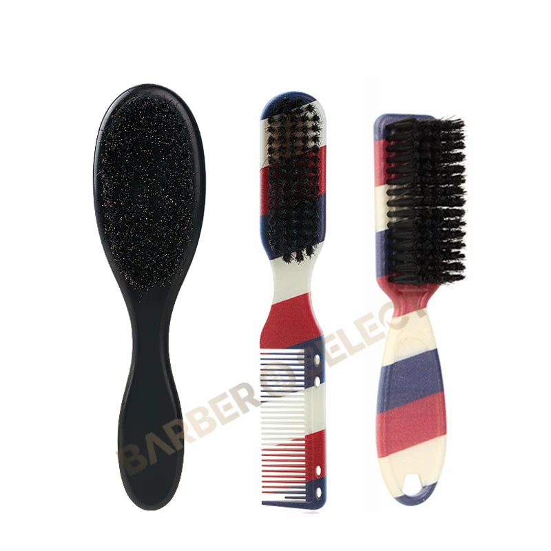 New Professional Barber Shaving Beard Brush Removal Neck Dusting Horse Hair Brushes Face Mustache Salon Cleaning Styling Tools