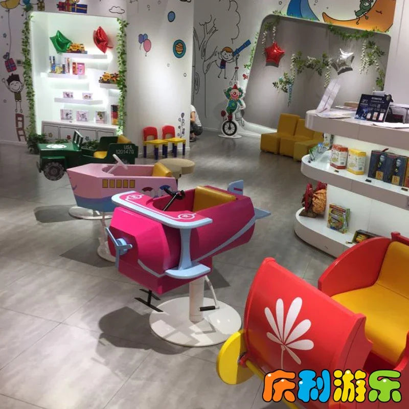 Children's haircut chair Barber shop Hair salon special hair  Cartoon haircut chair Children's haircut chair car