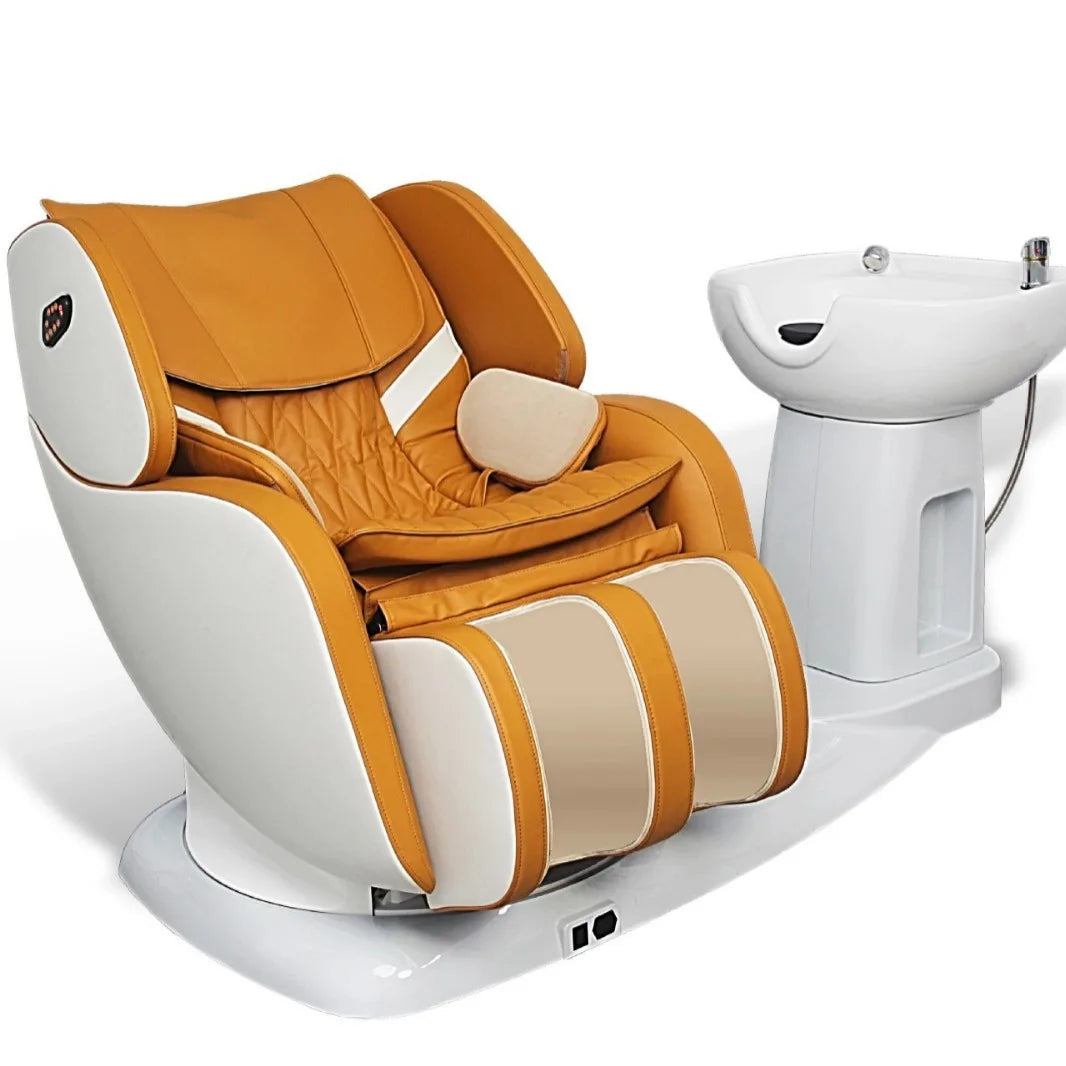 Electric massage flush bed Scalp care Multi-functional rotating integrated hair treatment Shampoo Hair massage chair