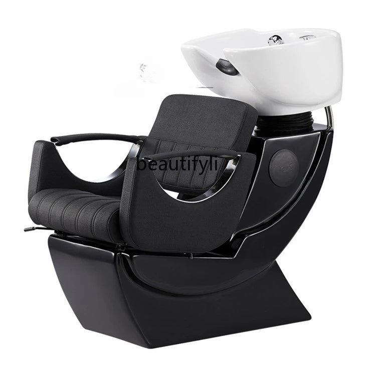 Simple Sitting Hair-Washing Chair Hair Salon Shampoo Chair for Hair Salon Flushing Bed Household Salon Bed