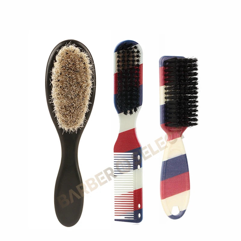 New Professional Barber Shaving Beard Brush Removal Neck Dusting Horse Hair Brushes Face Mustache Salon Cleaning Styling Tools