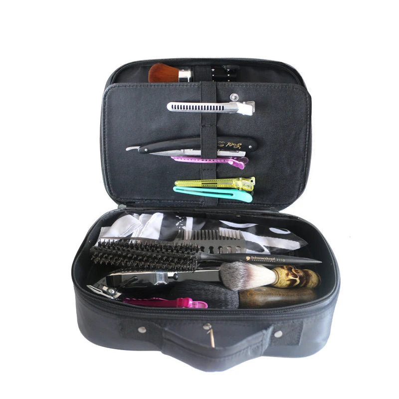 Barbertop Portable Salon Hairdressing Scissors Bag PU Large Capacity Storage Box Hard Suitcase Beauty Multifunctional Tools