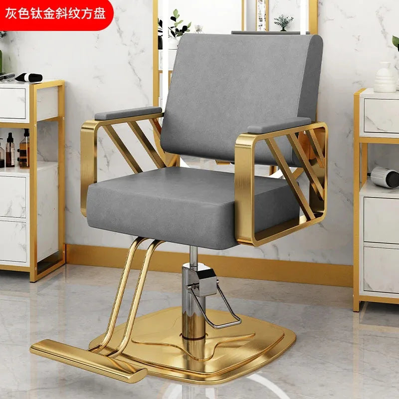 Simple Hair Salon Barber Chairs Light Luxury Salon Furniture for Beauty Salon Chair Lift Swivel Chair Special Hairdressing Chair