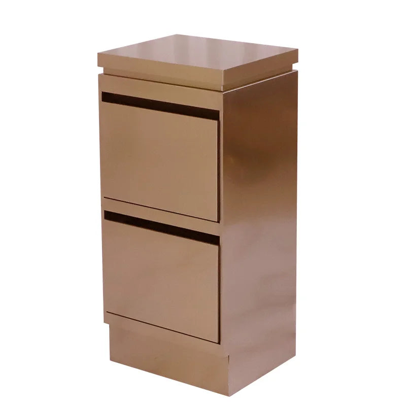 New Arrival Wholesale Luxury Golden Stainless Steel Salon Beauty Cart Rolling Trolley With 4 Wheels