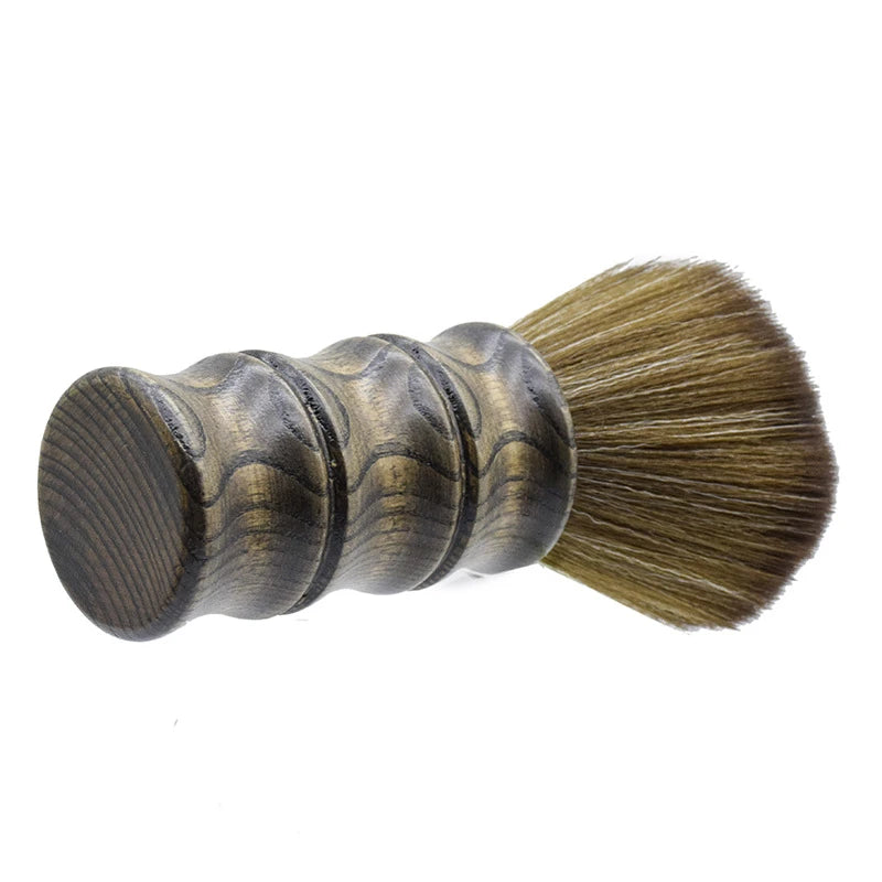 Professional Neck Dusting Brush Wooden Handle Soft Salon Hairdressing Cleaning Brushes Hairdresser's Styling Tools