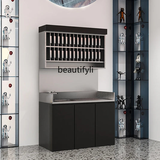 Hair Saloon Dedicated Hanging Display Rack Hair Salon Storage Rack Hair Salon Integrated Stainless Steel Locker