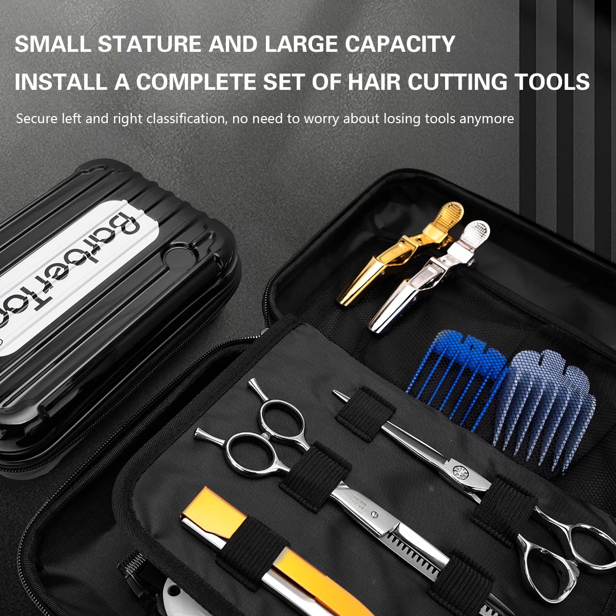 Barbertop Shockproof Hair Scissors Case Bag Crush Resistance Suitcase Waterproof Non-defrmation Styling Tool Barber Box