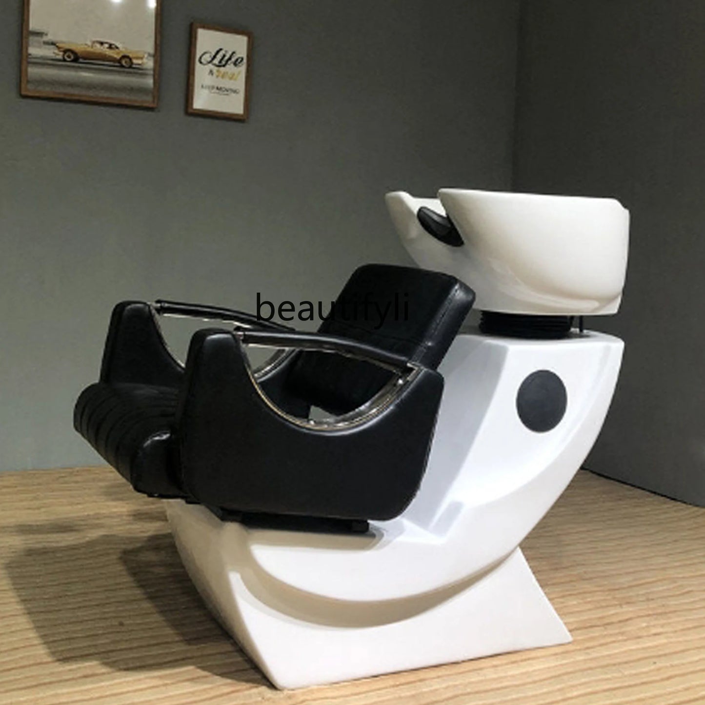 Simple Sitting Hair-Washing Chair Hair Salon Shampoo Chair for Hair Salon Flushing Bed Household Salon Bed