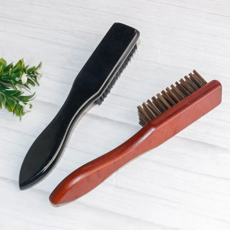 1pc Cleaning Brush Hairdressing Beard Brush Wood Handle  Anti Static Barber Hair Styling Comb Shaving Tools For Men